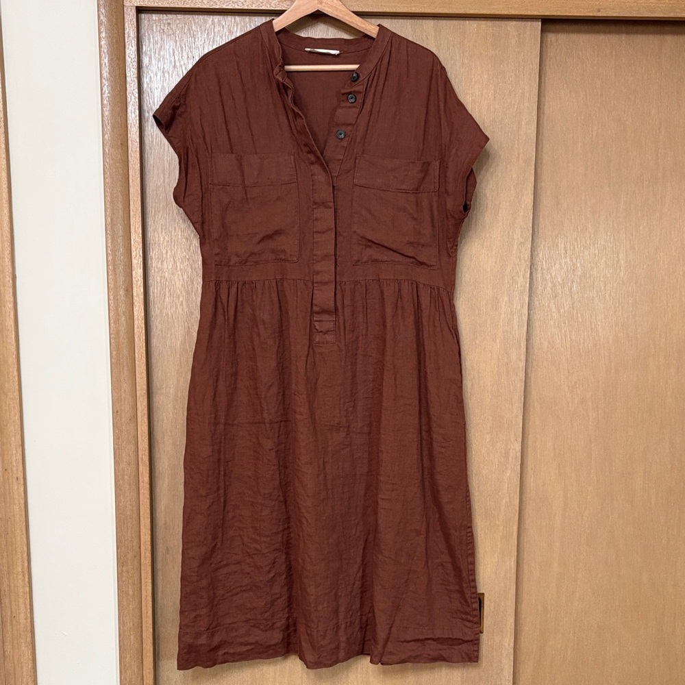Everlane Linen Craft Midi Dress M